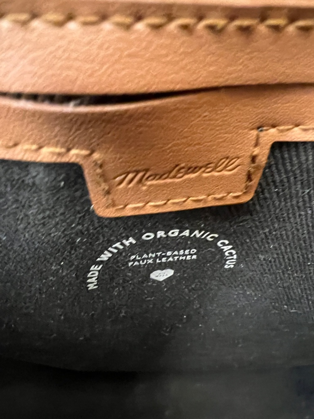 Madewell Cognac Brown Plant Based Faux Leather . - Picture 2 of 12